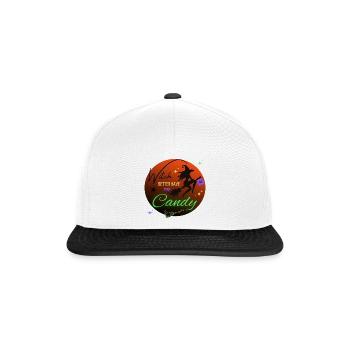 Witch better have my candy! - Snapback Cap - white/black - Front