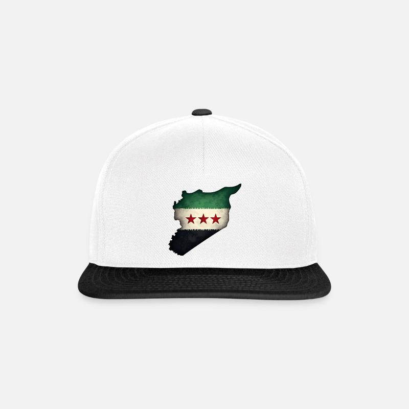 flagge syrien - Snapback Cap - Weiß/Schwarz