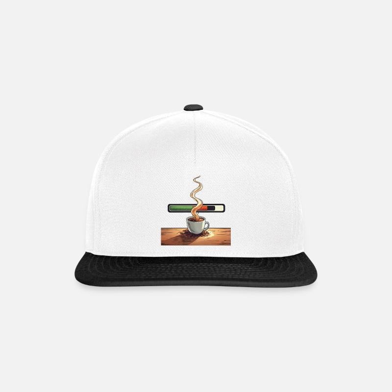 Coffee uploaded - Snapback Cap - white/black
