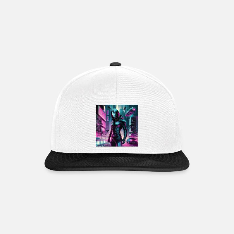 Dark2 - Snapback Cap - Weiß/Schwarz