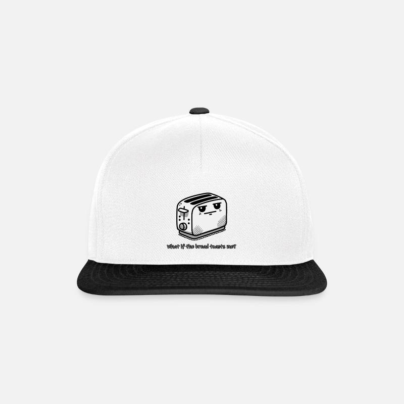AFK Toast - What if the bread toasts me? - Snapback Cap - Weiß/Schwarz