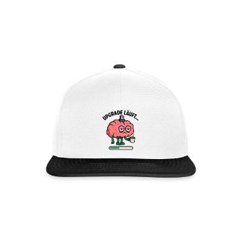 Upgrade läuft – mein Gehirn braucht Kaffee - Snapback Cap - Weiß/Schwarz - Vorne