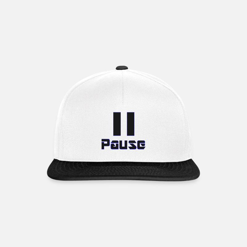 Pause - Snapback Cap - Weiß/Schwarz