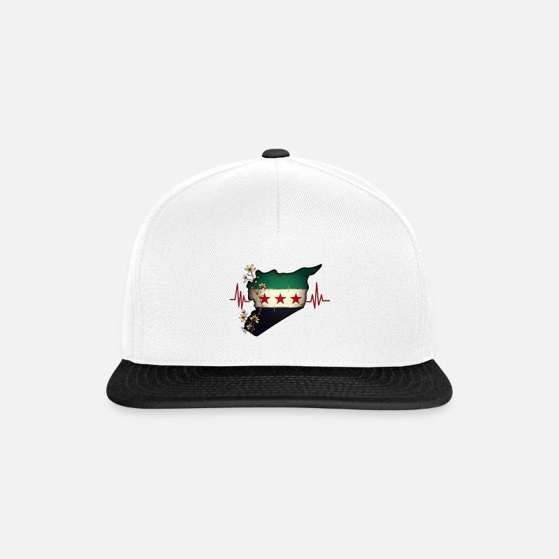 Drapeau de la Syrie libre - Drapeau de la Syrie - Centre de table - Casquette snapback - blanc/noir