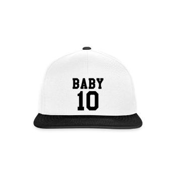 Baby 10 - Casquette snapback - blanc/noir - Devant