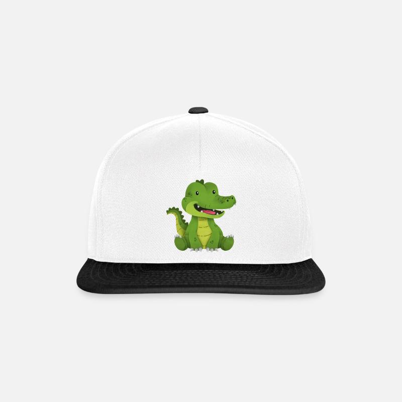 crocodile - Snapback Cap - white/black