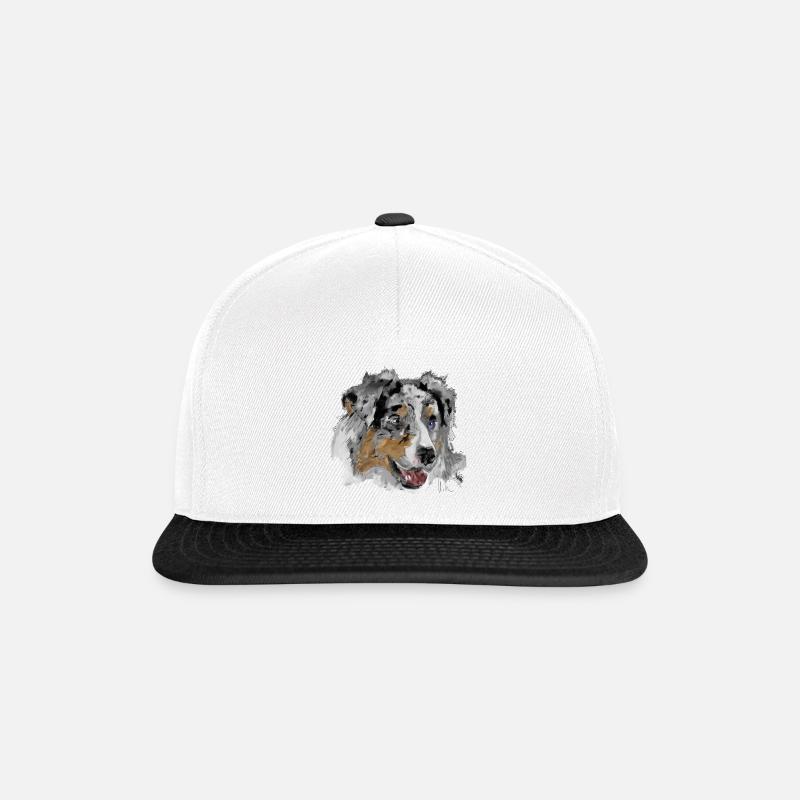 Berger australien - Casquette snapback - blanc/noir