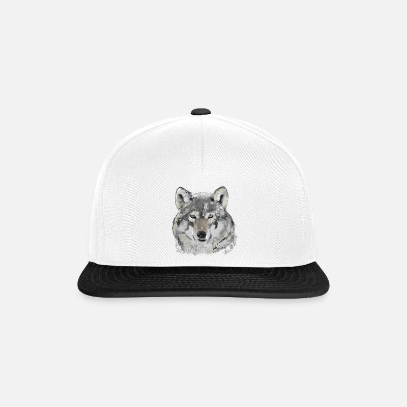 Loup - Casquette snapback - blanc/noir