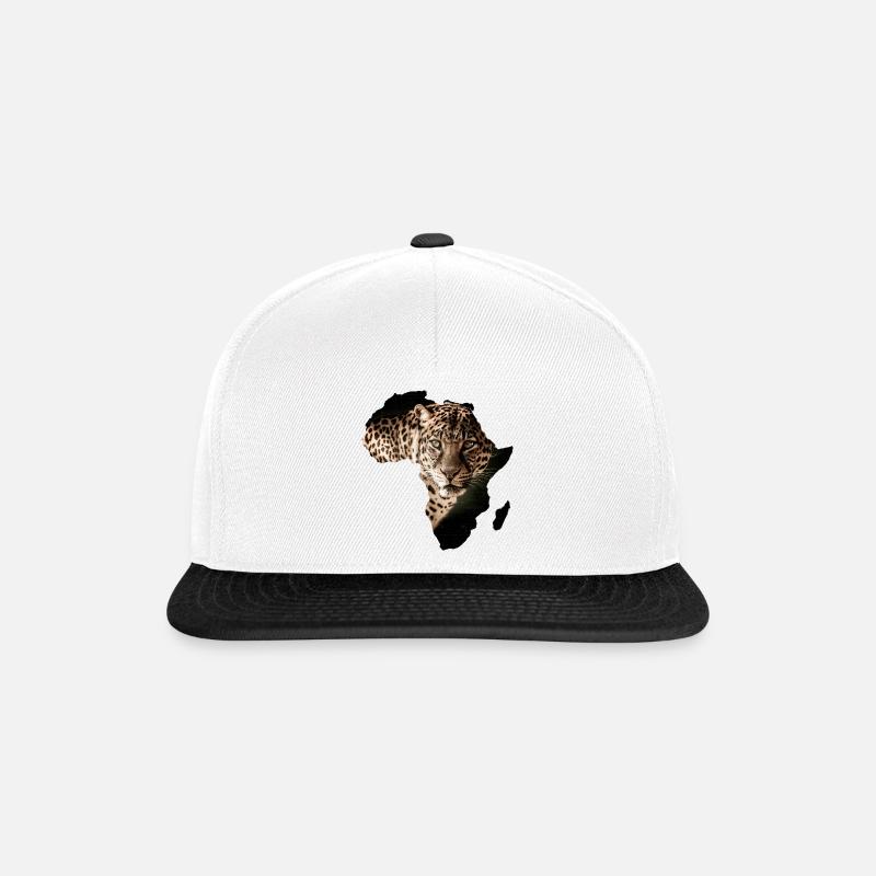 africa leopard - Snapback Cap - white/black