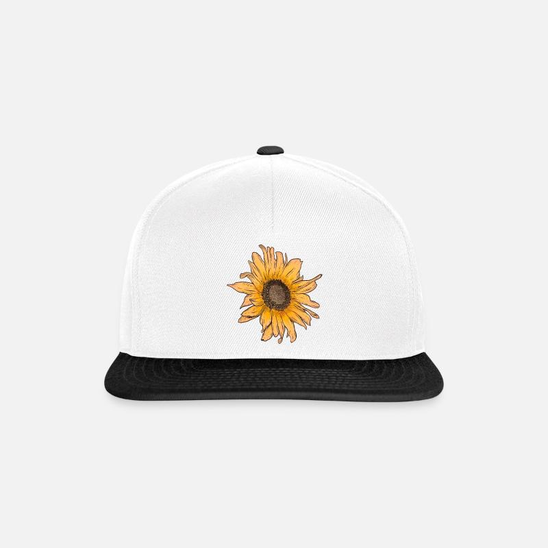 Sunflower Sun Summer - Snapback Cap - white/black
