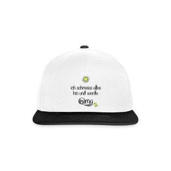 lustige Sprüche für Oma - Snapback Cap - Weiß/Schwarz - Vorne