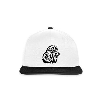 Grosse tête de caniche - Casquette snapback - blanc/noir - Devant