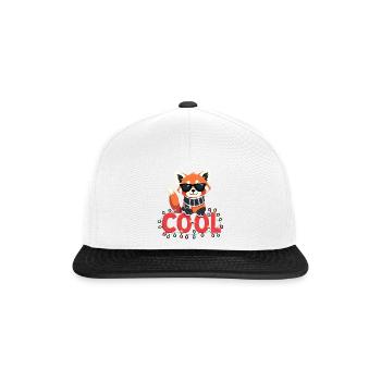 Cool Red Panda - T-shirt de fête de Noël - Casquette snapback - blanc/noir - Devant