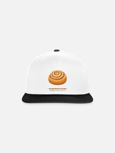 Skate Rolling Zimtschnecke Design - Snapback Cap - Weiß/Schwarz