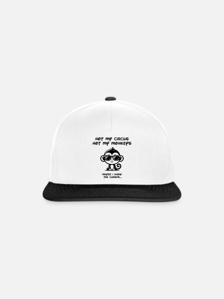Not my Circus - Black - Snapback Cap - Weiß/Schwarz
