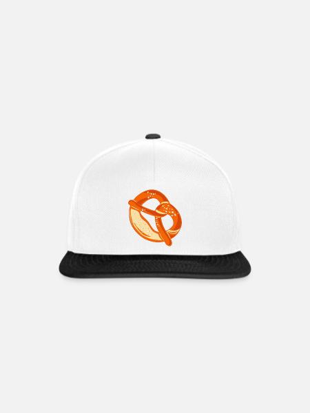 Brezel - Snapback Cap - Weiß/Schwarz