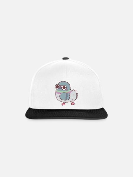 Niedlicher Dicker Taubenpo - Snapback Cap - Weiß/Schwarz