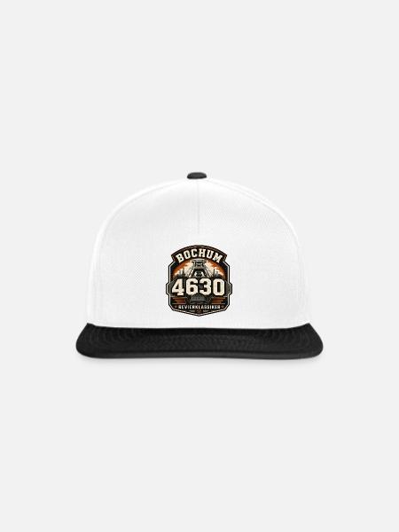 Bochum 4630 Revierklassiker - Snapback Cap - Weiß/Schwarz
