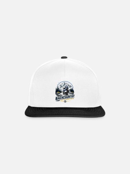 Abenteuer-Motorrad im Backcountry-Explorer-Stil - Snapback Cap - Weiß/Schwarz
