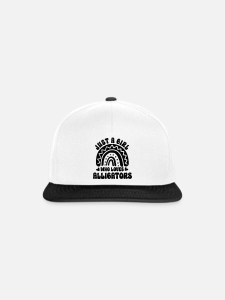 Boho Regenbogen Alligator - Snapback Cap - Weiß/Schwarz