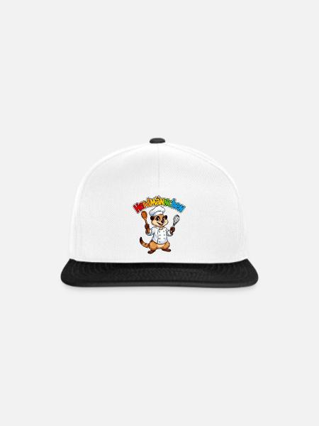 Koch Erdmännchen - Snapback Cap - Weiß/Schwarz