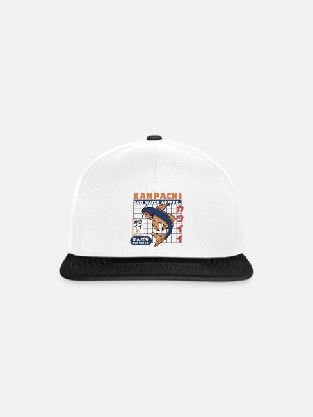 Kanpachi Salzwasser Apparel - Snapback Cap - Weiß/Schwarz