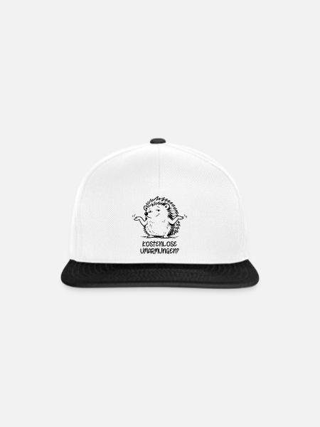Igel - Kostenlose Umarmungen? - Snapback Cap - Weiß/Schwarz