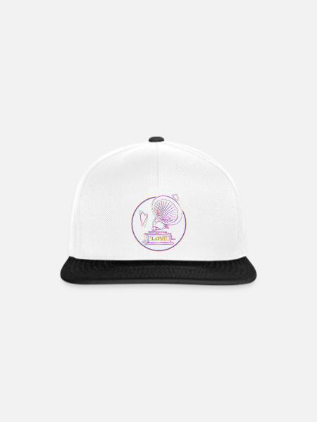 Music Lover - Snapback Cap - Weiß/Schwarz