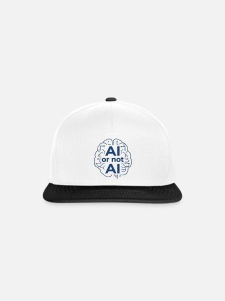 KI-Logo Künstliche Intelligenz (KI) - Snapback Cap - Weiß/Schwarz