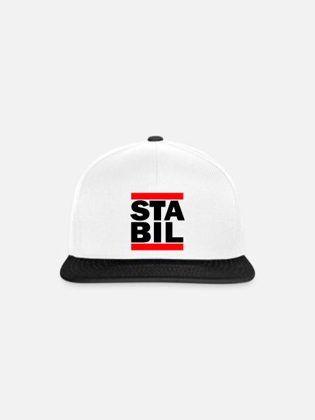 STABIL - BARS - Snapback Cap - Weiß/Schwarz