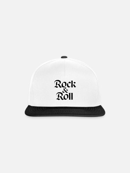 Gothic Rock and Roll - Snapback Cap - Weiß/Schwarz