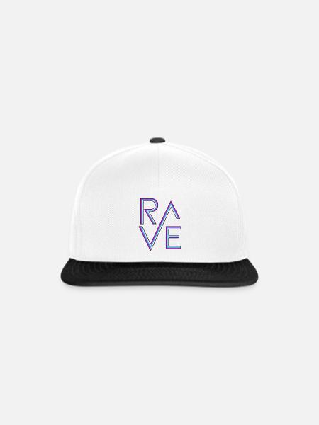 Rave Neon - Snapback Cap - Weiß/Schwarz