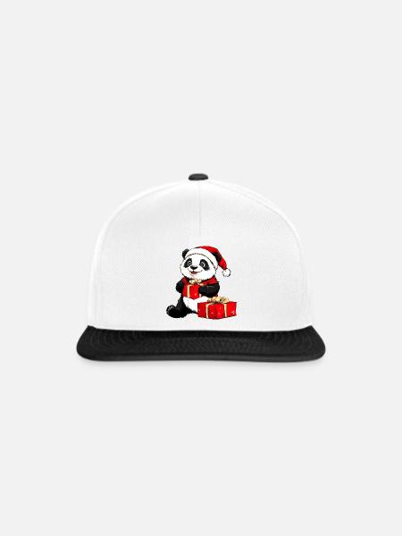 Pandas Weihnachten - Snapback Cap - Weiß/Schwarz