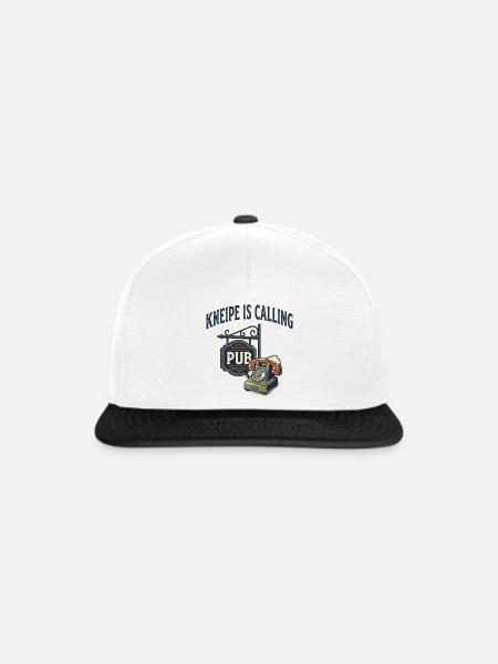 Kneipe is calling - Snapback Cap - Weiß/Schwarz