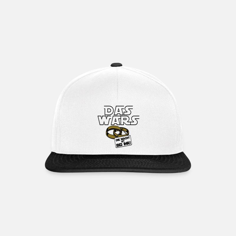 Junggesellenabschied , das wars die macht .(25) - Snapback Cap - Weiß/Schwarz