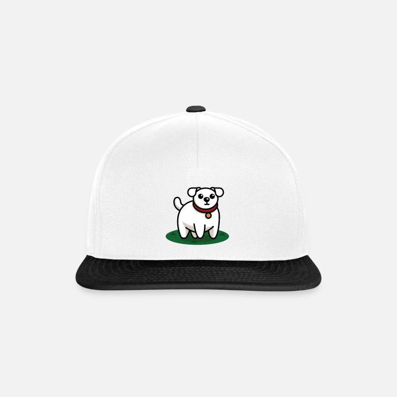 Der Hund - der Freund der Katze - Snapback Cap - Weiß/Schwarz