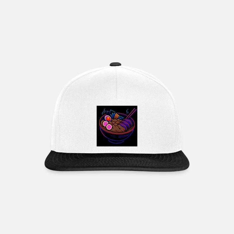Cyberpunk Ramen - Snapback Cap - white/black