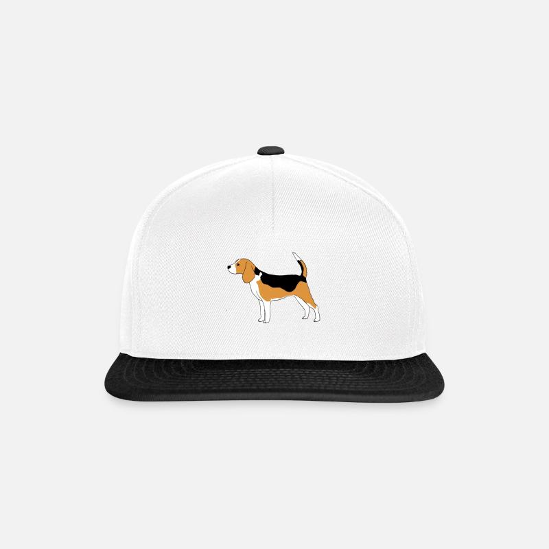 Chien de chasse Beagle - Casquette snapback - blanc/noir