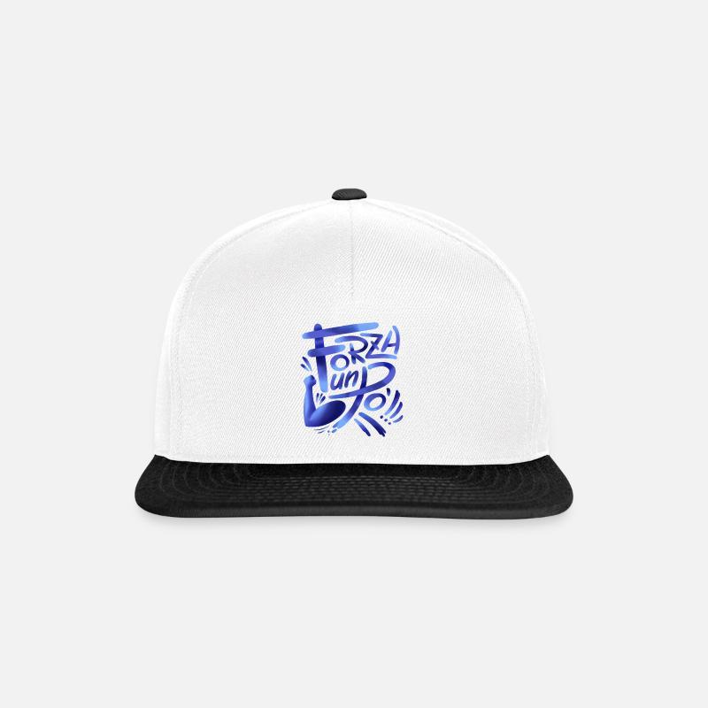 forza un po' - Snapback Cap - bianco/nero