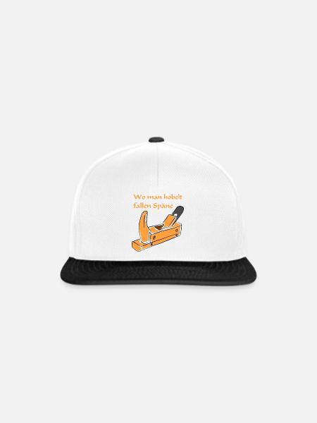 hobel werkzeug - Snapback Cap - Weiß/Schwarz