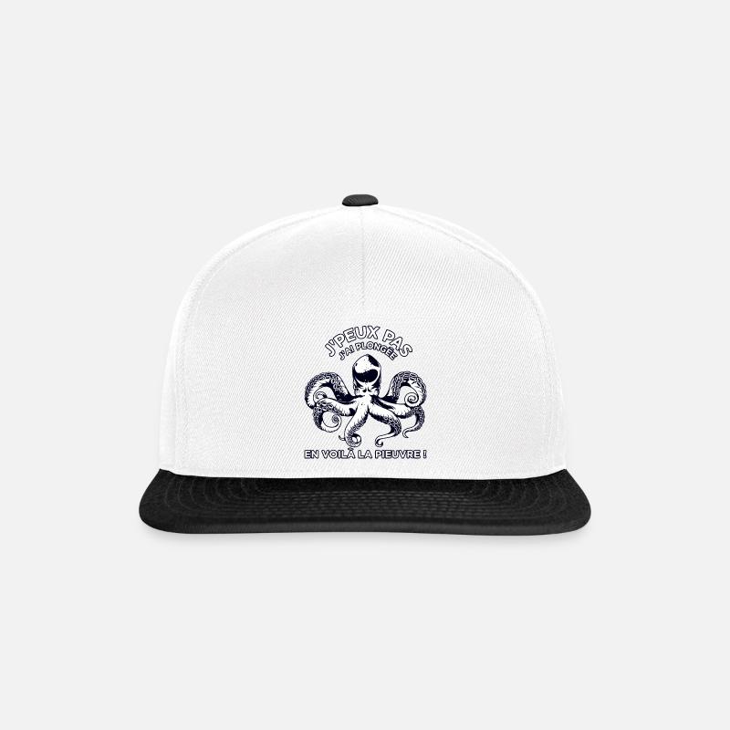 J'Peux Pas J'ai Plongée - Casquette snapback - blanc/noir