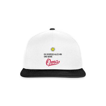 oma - Snapback Cap - Weiß/Schwarz - Vorne