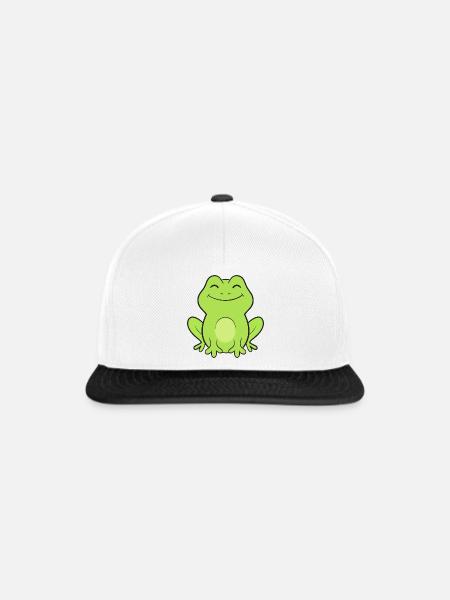Frosch Frösche - Snapback Cap - Weiß/Schwarz