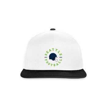 Seattle Football Vintage Helm - Snapback Cap - Weiß/Schwarz - Vorne