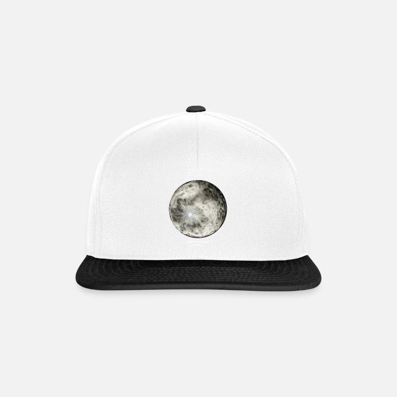 regarde la lune, c'est gratuit (lettres blanches) - Casquette snapback - blanc/noir