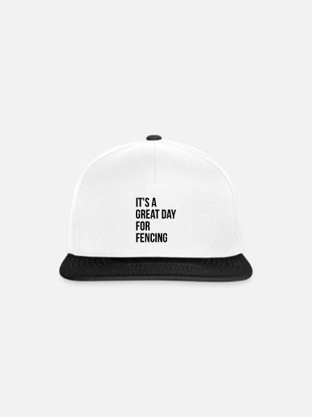 Fechten Fechten Zaun - Snapback Cap - Weiß/Schwarz
