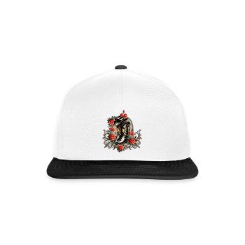 Cowboy Hearts : un poème de bottes et de fleurs. - Casquette snapback - blanc/noir - Devant