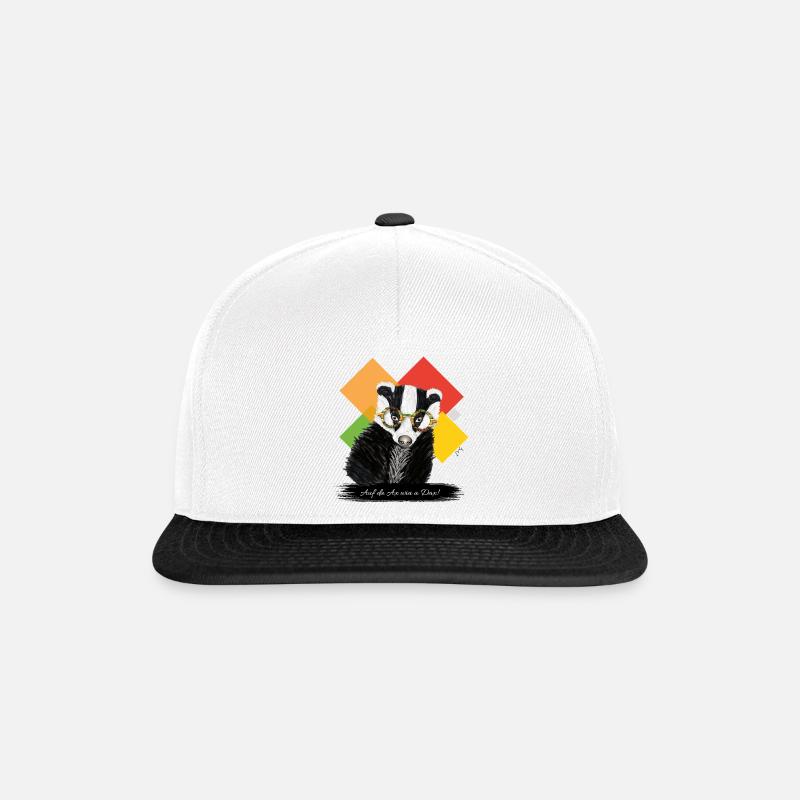 JvG Dachs "Auf da Ax wia a Dax" - Snapback Cap - Weiß/Schwarz