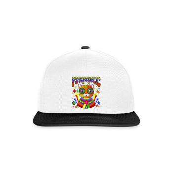 PSYCATDELIC - Snapback Cap - white/black - Front