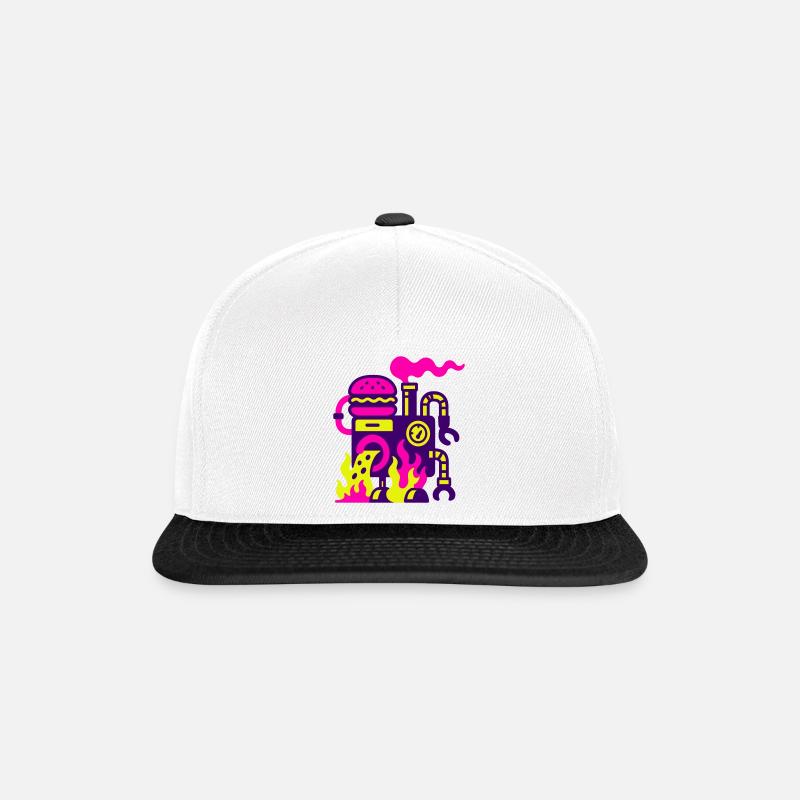 Burger Machine - Snapback Cap - white/black